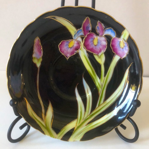 Stunning tea cup & saucer, Fleur Delis, hand painted in Occupied Japan. - Picture 3 of 13